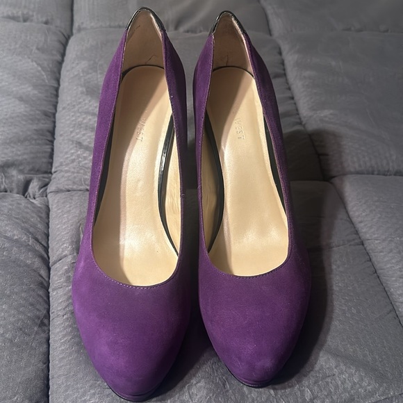 Suede purple platform pumps size 9 - Picture 3 of 4